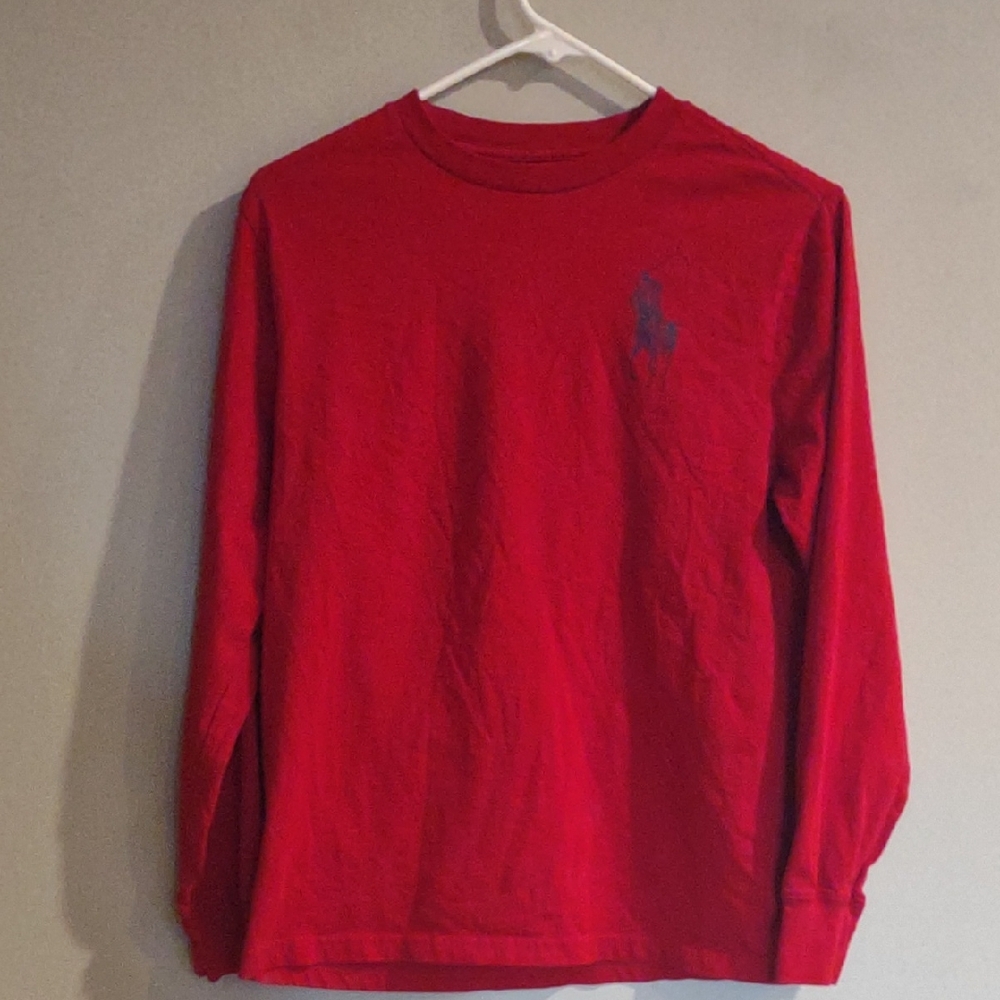 Polo Ralph Lauren Boys Large(14-16) Vibrant‎ Red Long Sleeve Shirt